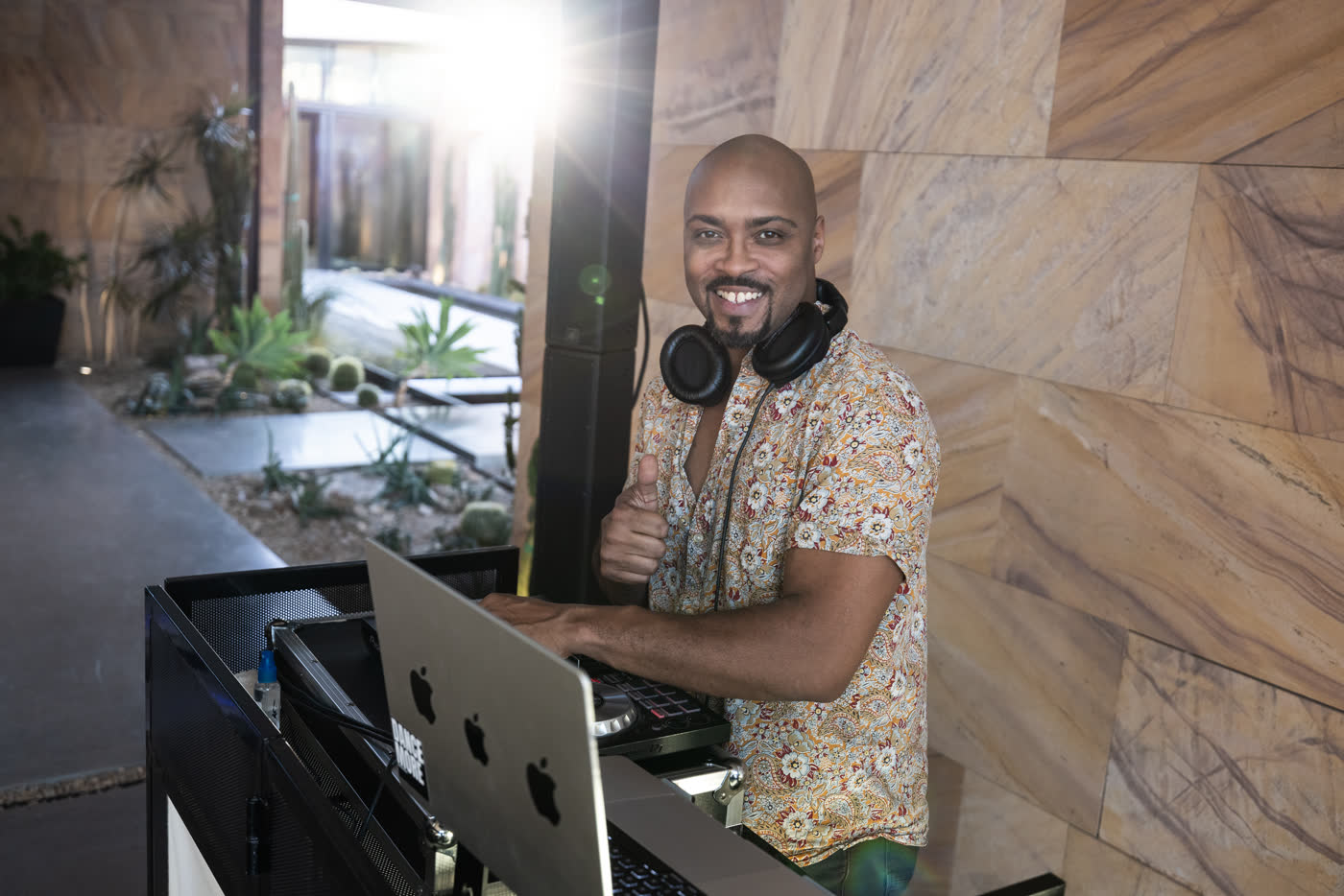 DJ at an estate event