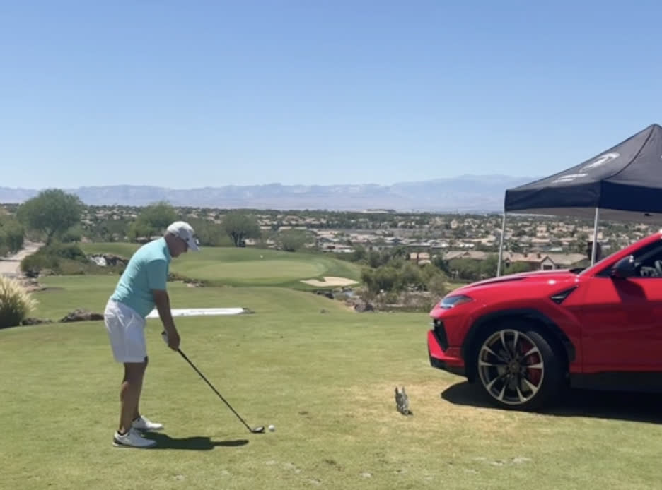 Tee shot over the valley